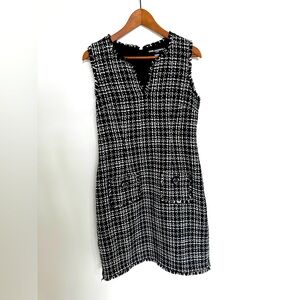 Karl Lagerfeld Dress size 8 - Elegant Black and White Tweed Dress